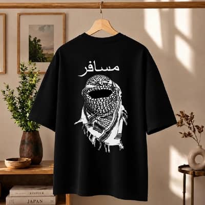 Drop Shoulder Black & White T-shirt