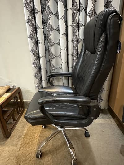 Executive leather swing chair