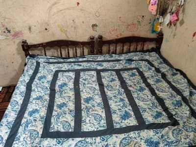 Two single Wooden Bed with mattress