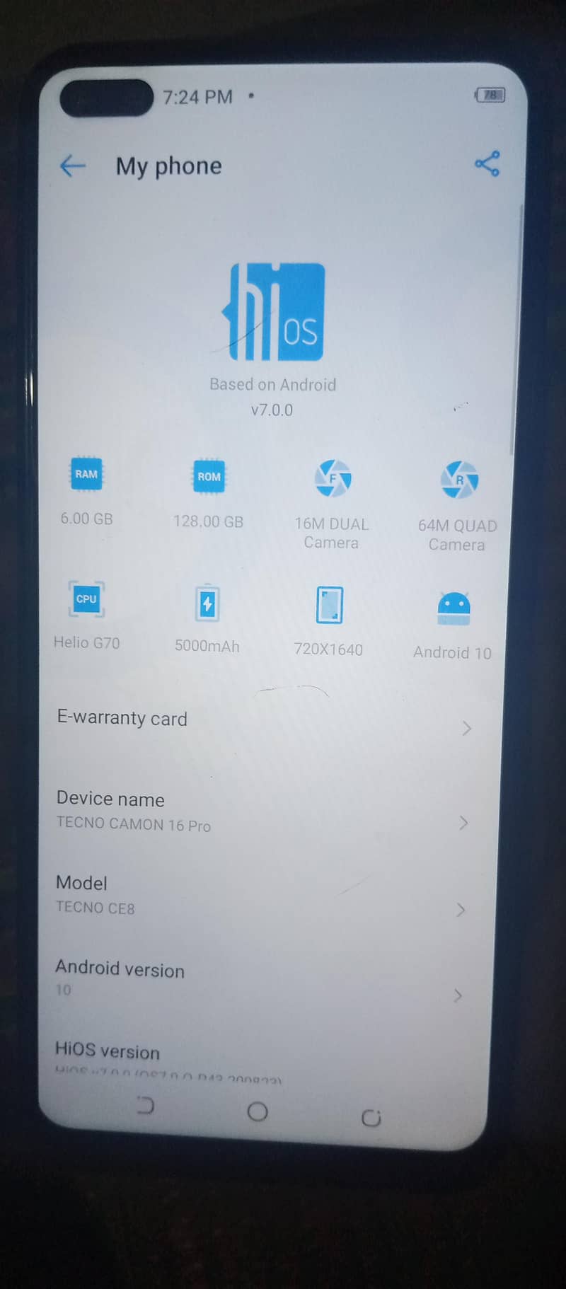 Tecno CAMON 16 Pro 3