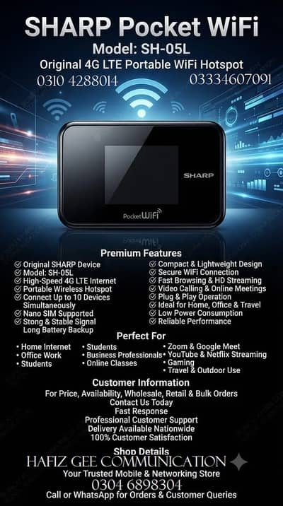 Touch display All sim working 4G LTE wifi internet device 4G + 5G