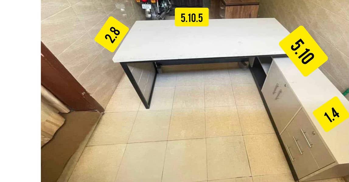 Big size L shape office table 5