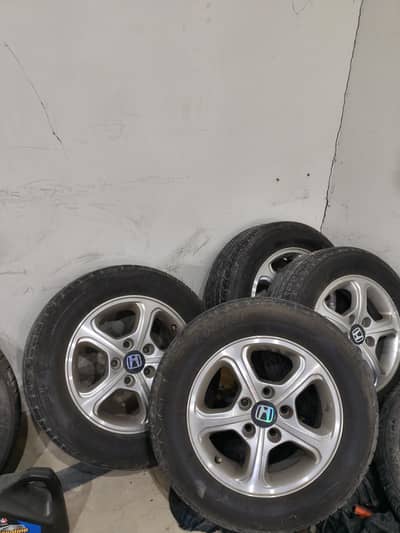 Honda civic Rebon original genioun alloy rims with brand new tyers