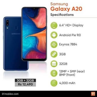 Samsung Mobile A20