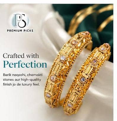 Golden Kara Bangles High Quality Best Women Kara For Beautiful Girls N