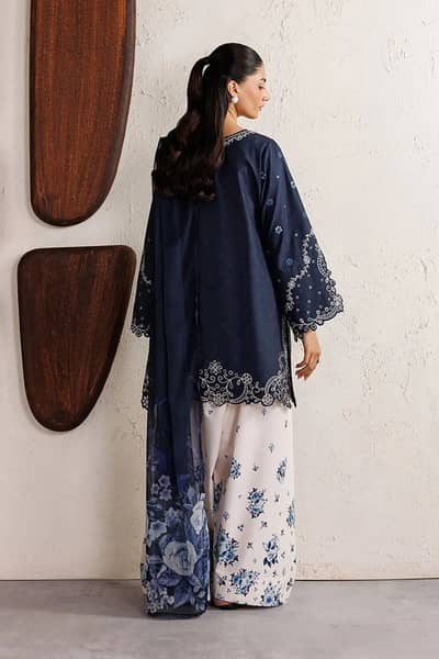 3 piece women’s stitched cotton Embroidered suit