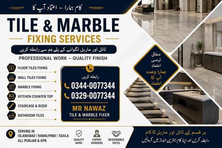tiles and marble fixing work expert mistri team
