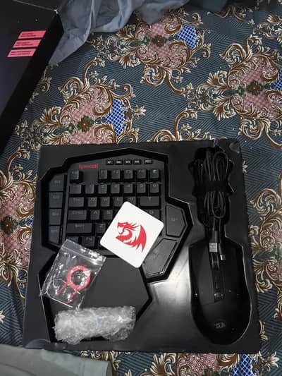 Redragon RGB one handed keyboard and gaming mouse