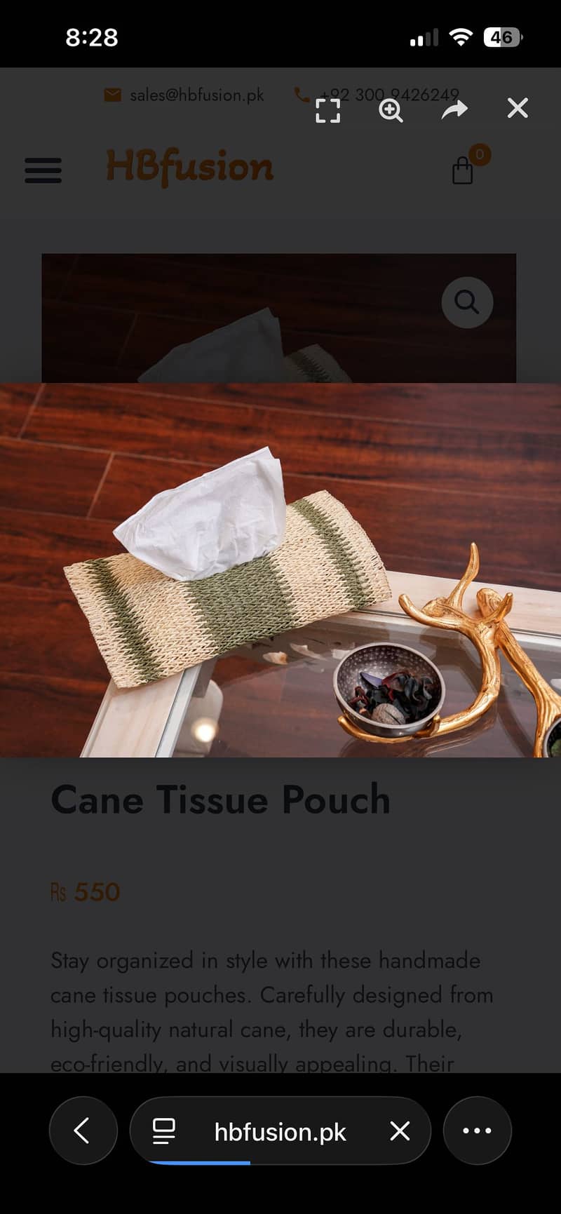 Tissue cane pouch 4