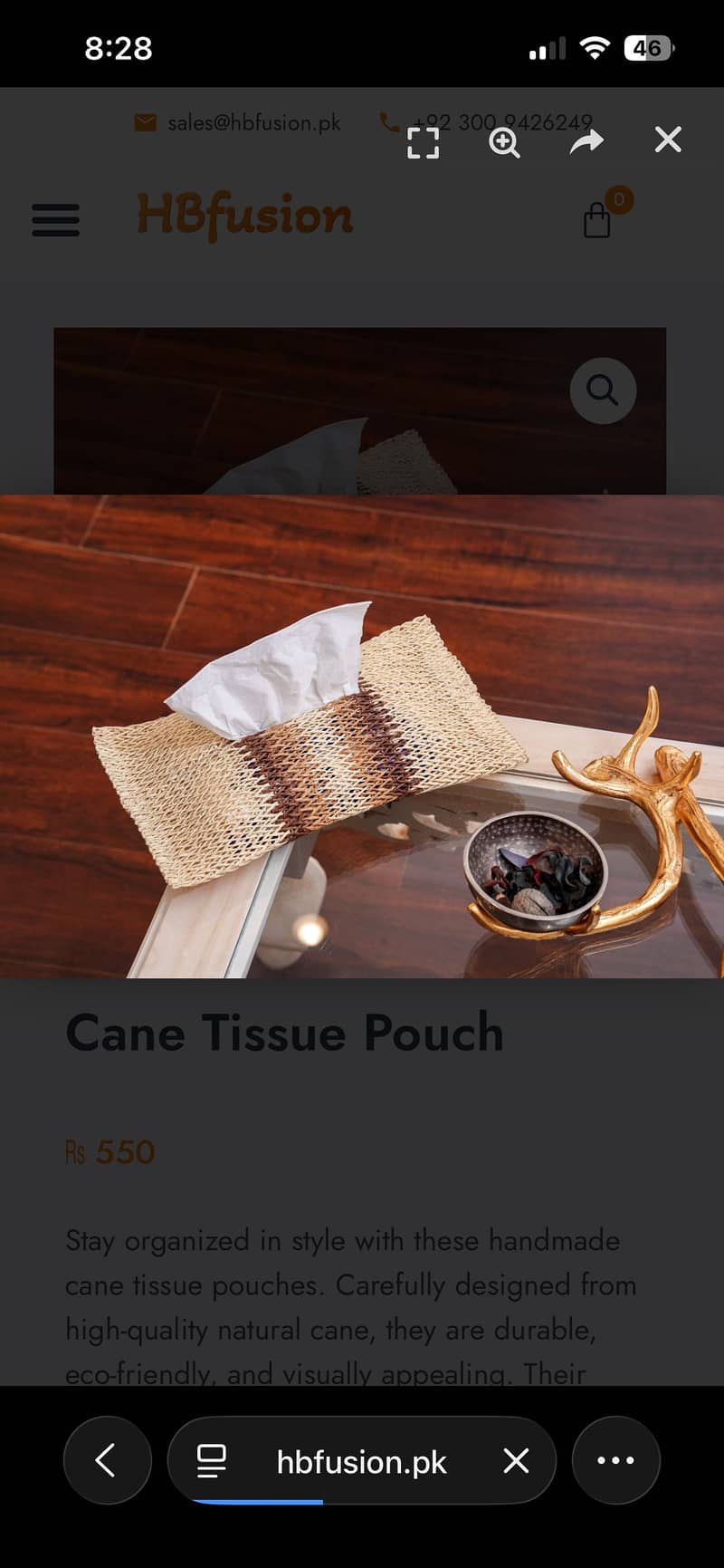 Tissue cane pouch 5
