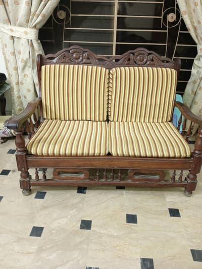 wooden sofa set, 3-2-1