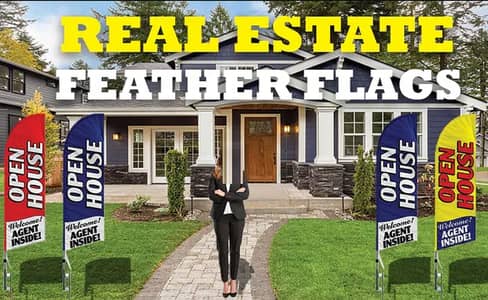 Real Estate Feather Flags | outdoor flag for Advertising banner
