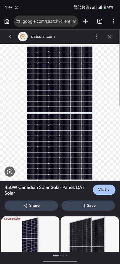 Solor Panels 450 watts