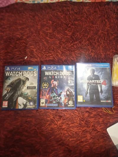 Uncharted 4 a thiefs end,watch dogs, and watch dogs legion