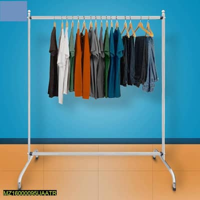 Stainless Steel Garment Rack Silver 5.6 ft Height
