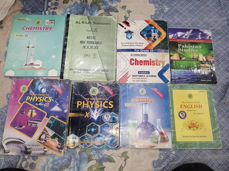Matric class notes and books + practical 0