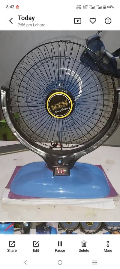 Automatic charging fan