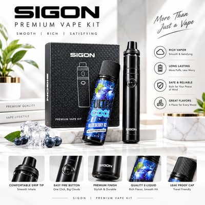 SIGON PREMIUM Vape kit + Blueberry Flavor