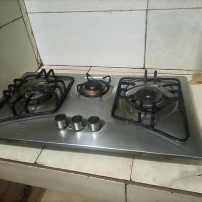 3 burner good stove live new