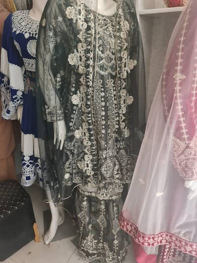 black and silver gharara