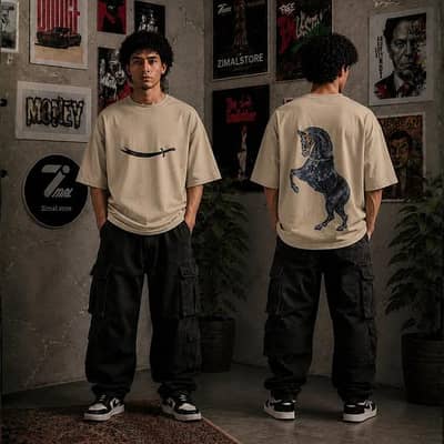 premium oversized graphic T shirts Korean streetwear style unisex