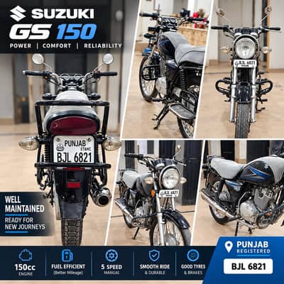 Suzuki GS 150 (2022 Model) – Excellent Condition | Urgent Sale