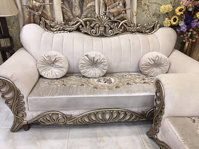 off white embroidered sofa set