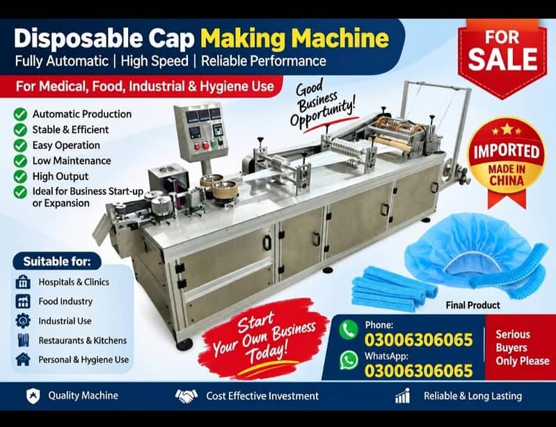 Disposable cap machine 0