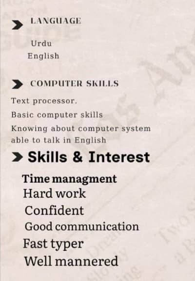 Seeking for a part time_evening shift job to gain experiance