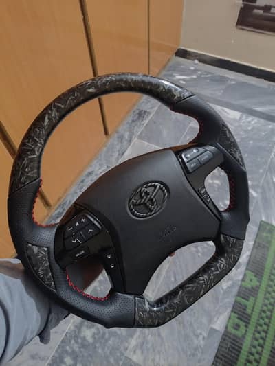 TOYOTA COROLLA ALTIS CARBON FIBRE STEERING WHEEL BRAND NEW