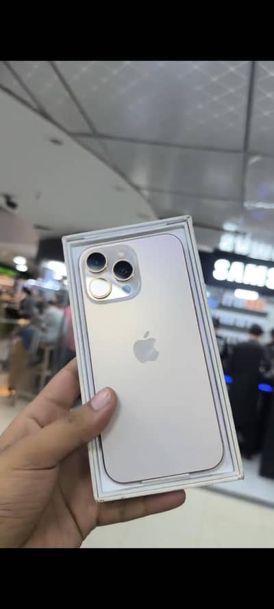 Apple iPhone 16 Pro Max dessert color with box cable