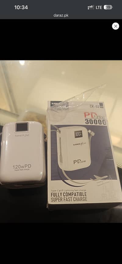 Kamal 30000 mah power bank brand new box open kr k paink dia ta 100%ok