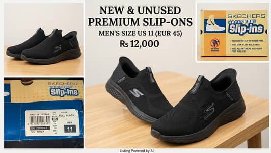 Brand New Skechers Slip-Ins US 11 (Full Black)