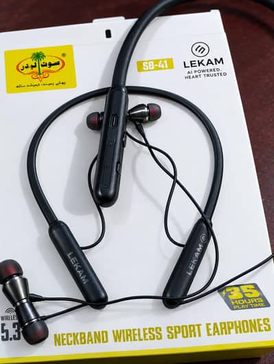 LEKAM SB-41 Wireless Neckband | Bluetooth 5.3 | 35H Playtime