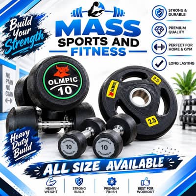 Dumbbell / Weight plates / Kettle Bell / Rods / Home gym / walking pad