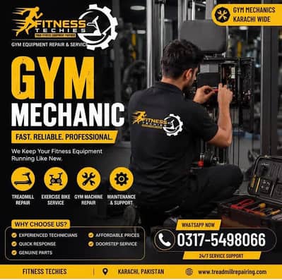 Treadmill & Gym Equipment Repair Service | All Over Karachi