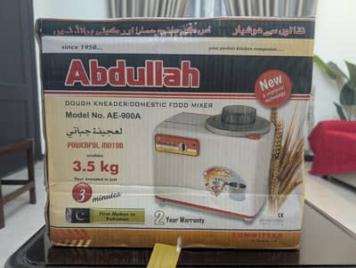 Abdullah AE 900A Dough Kneader, 3.5 KG, With Original Box