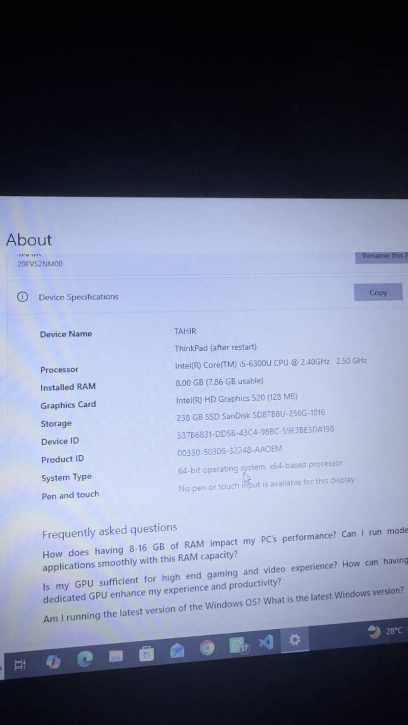 ThinkPad L460 8