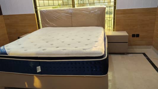 Bed with side tables