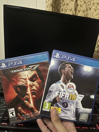 TEKKEN 7 AND FIFA 18 PS4 10/10 CONDITION GAME