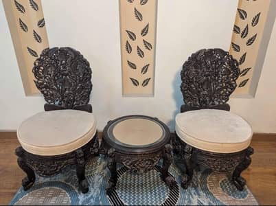 chinioti chairs. 2pc with table