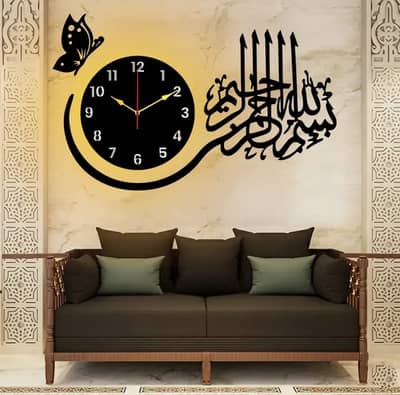 Lifestyle Glory Brand Butterflies and Sweet Home 3D Wooden Wall Clock