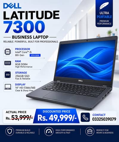 Dell 7300 | Dell 5490, Core i5 8th Gen, 8GB RAM, 256GB SSD