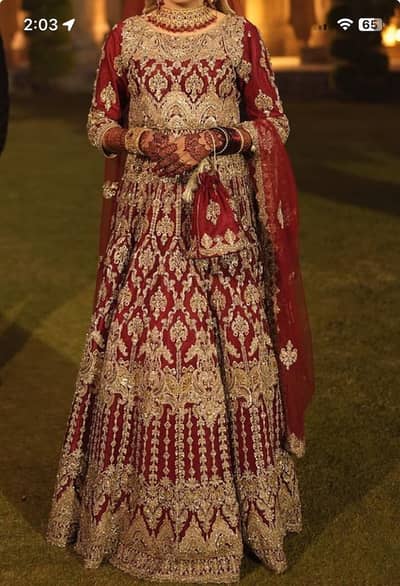 Bridal Barat Lehnga - Red Maroon 3D Zardozi Heavy Embroidery