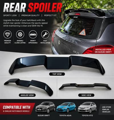 REAR SPOILER FOR SUZUKI SWIFT / AQUA / VITZ