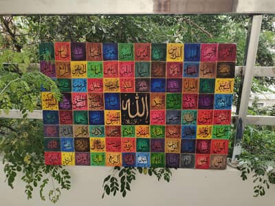 original Hand-Painted Canvas Art |Acrylic and oil painting with calli