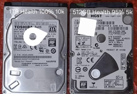 1Tb & 512gb 2.5" HDD for sale