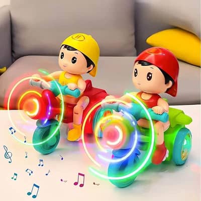 RC Dancing Stunt Toy Car with Lights & Music`