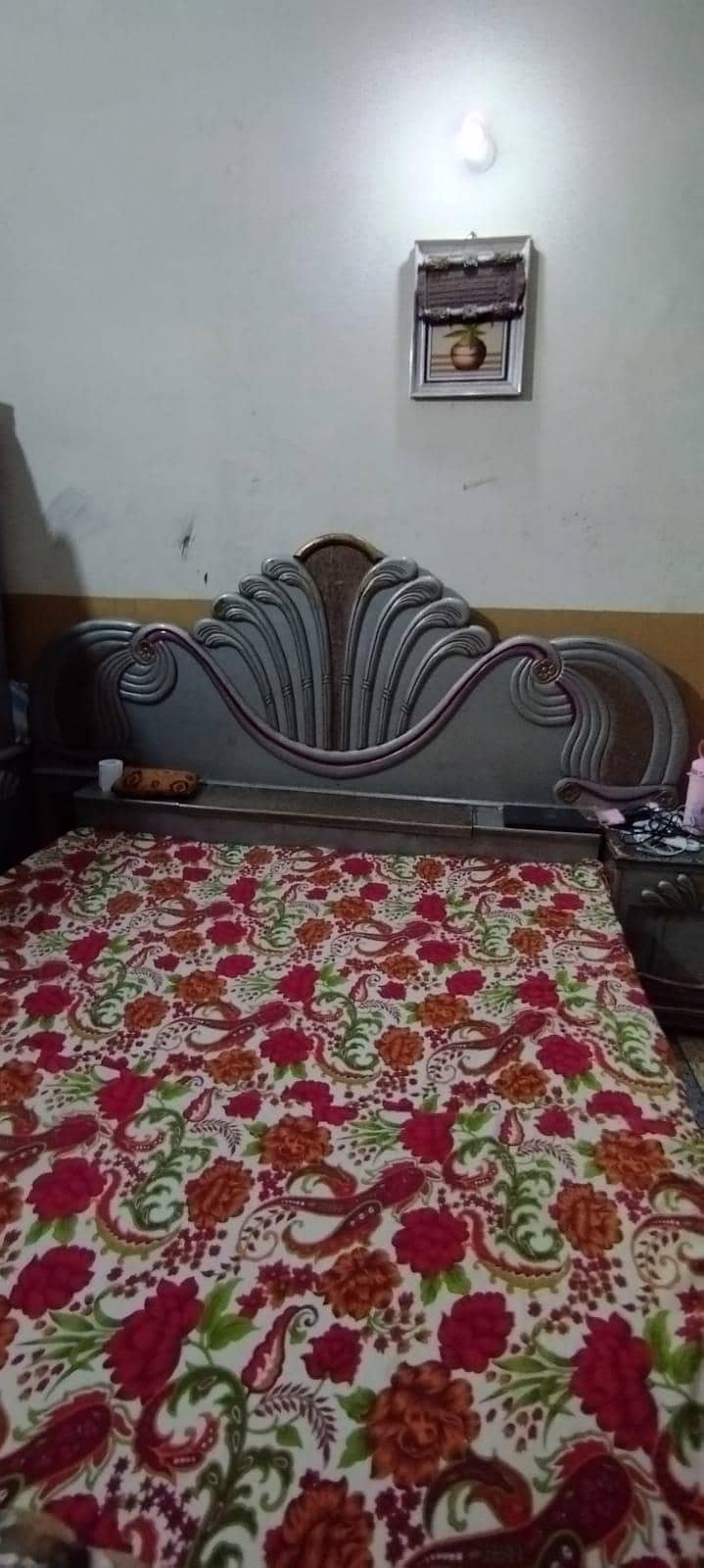 bed with side table showcase and dressing table 0