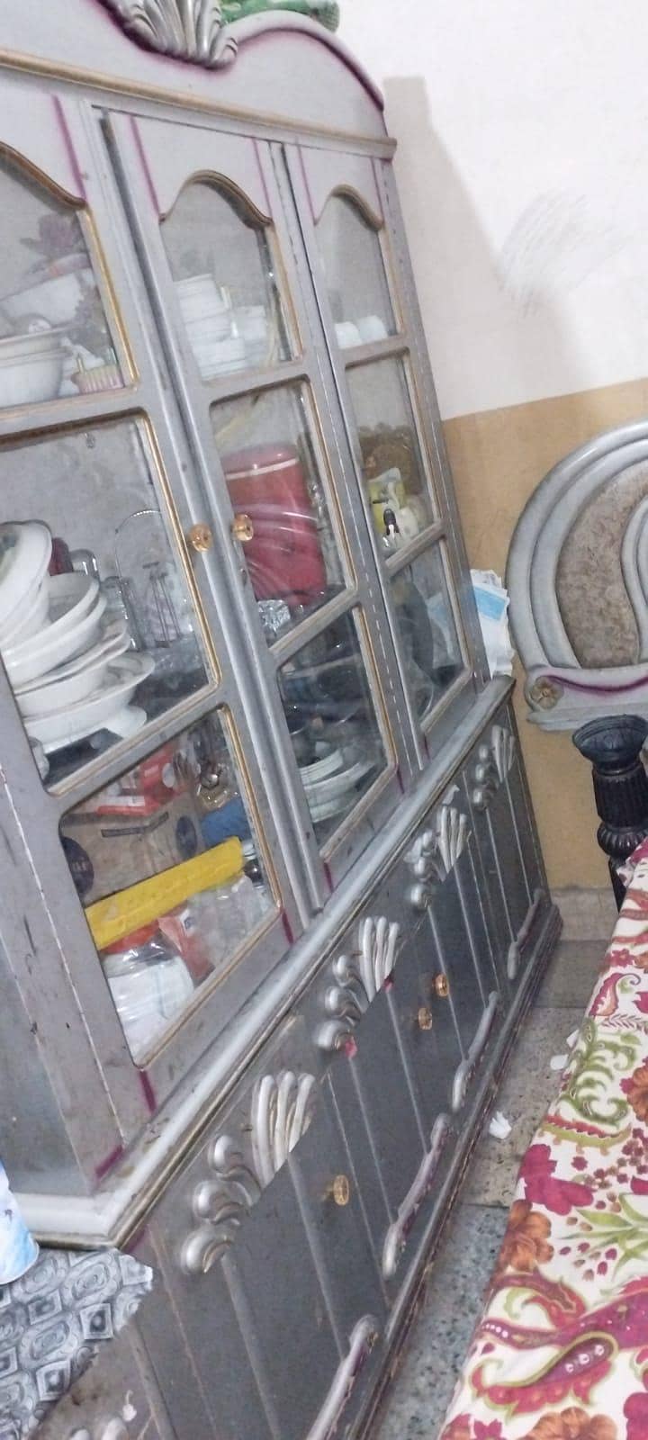 bed with side table showcase and dressing table 7